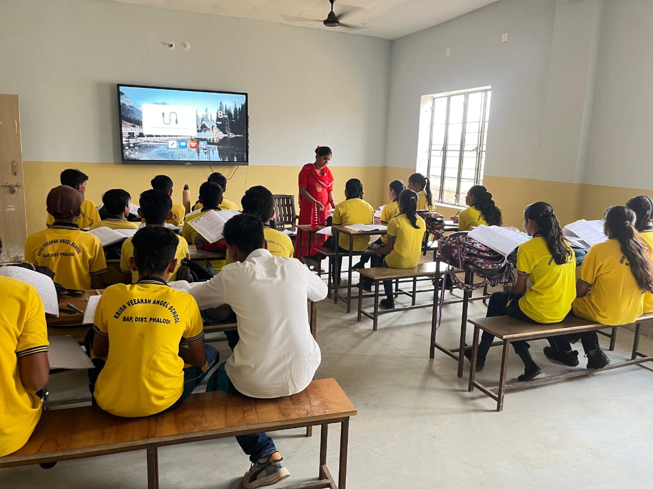 Students engaging with technology